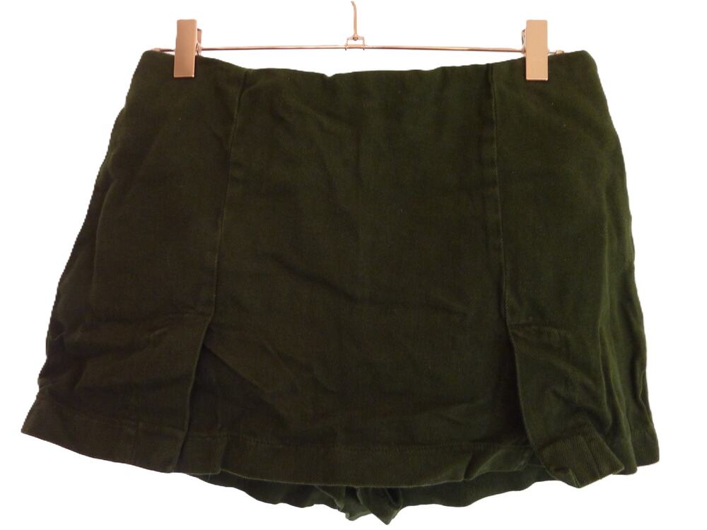 Zara Pleated Skort Canvas Olive Green Size M